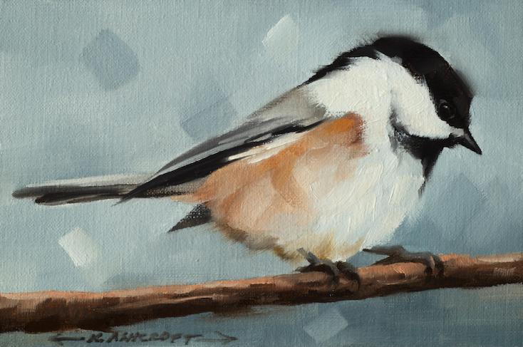 Black Capped Chickadee - Landed by Kathryn Ashcroft