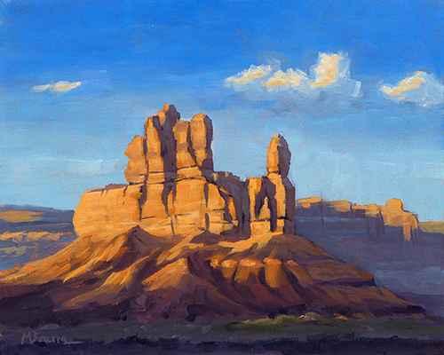 Butte at Sunset by Michael Baum