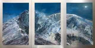 Elevation: Silvery Moon Triptych by Cynthia McLoughlin